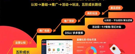 2025拼多多运营能力提升课:认知→基础→推广→活动→玩法,五阶成长路径